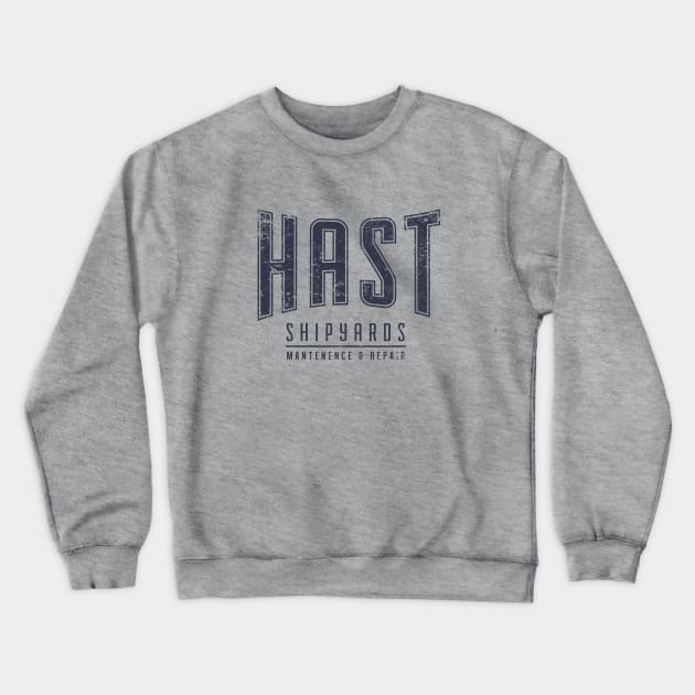 HAST Shipyards Crewneck Sweatshirt by MindsparkCreative